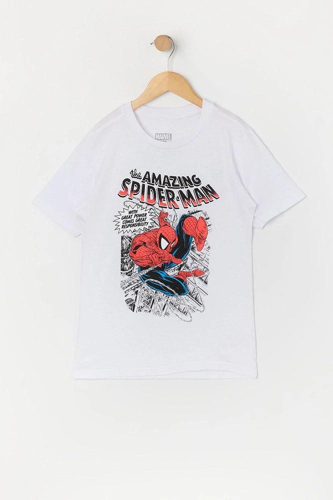 T-shirt Ã  imprimÃ© Amazing Spider-Man pour garÃ§ons