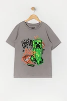 T-shirt à imprimé Minecraft pour garçons