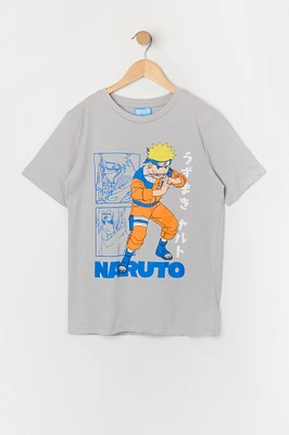 T-shirt à imprimé Naruto pour garçon