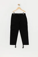 Boys Textured Hem Tie Cargo Pant