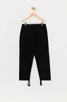 Boys Textured Hem Tie Cargo Pant