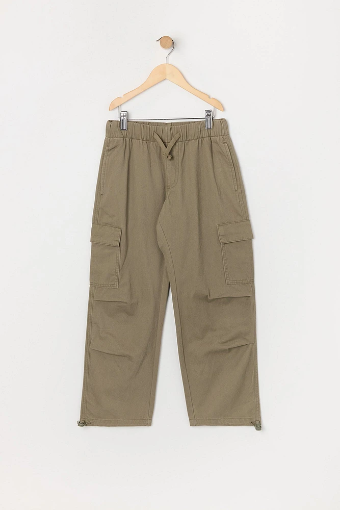 Pantalon cargo parachute avec revers barillets pour garçon