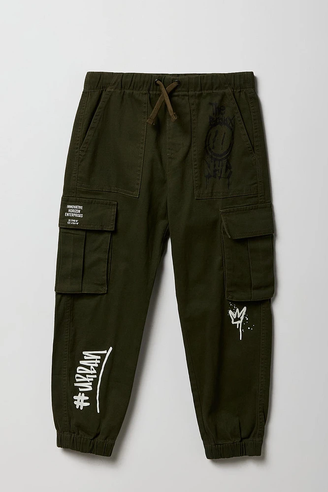 Jogger cargo à imprimé graffitis pour garçon