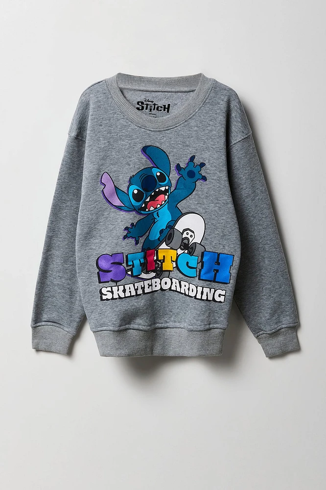 Chandail à imprimé Skateboarding Stitch pour garçon