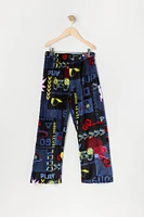 Pantalon de pyjama pelucheux à motif Gamer pour garçons