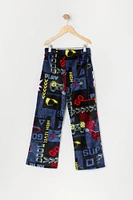 Pantalon de pyjama pelucheux à motif Gamer pour garçons