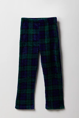 Boys Plaid Plush Pajama Pant