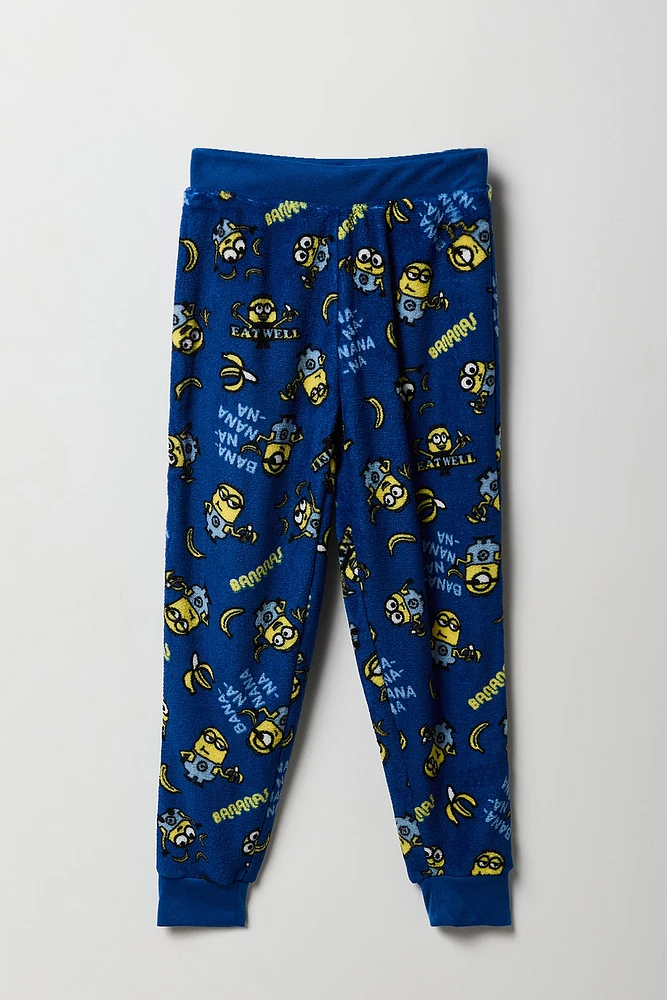 Pantalon de pyjama en peluche Ã  imprimÃ© Minion pour garÃ§on