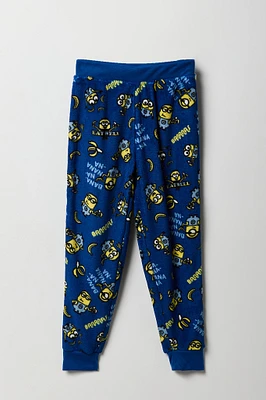 Pantalon de pyjama en peluche à imprimé Minion pour garçon