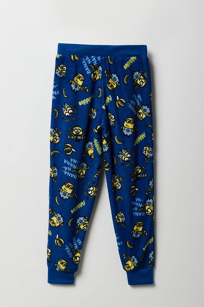 Pantalon de pyjama en peluche Ã  imprimÃ© Minion pour garÃ§on