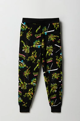 Pantalon de pyjama en peluche à imprimé Ninja Turtle pour garçon