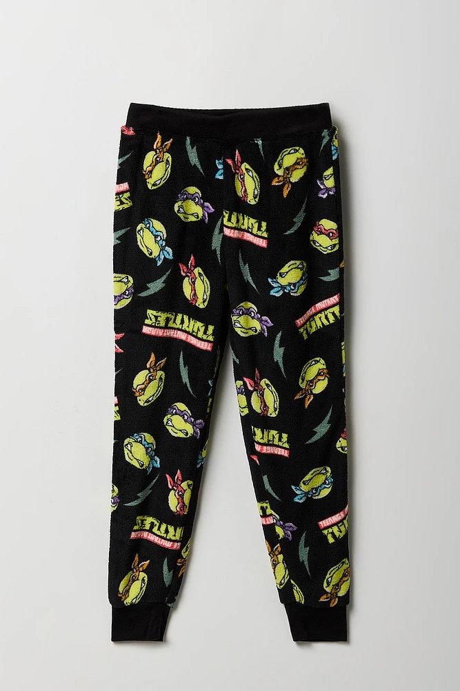 Pantalon de pyjama en peluche Ã  imprimÃ© Ninja Turtle pour garÃ§on