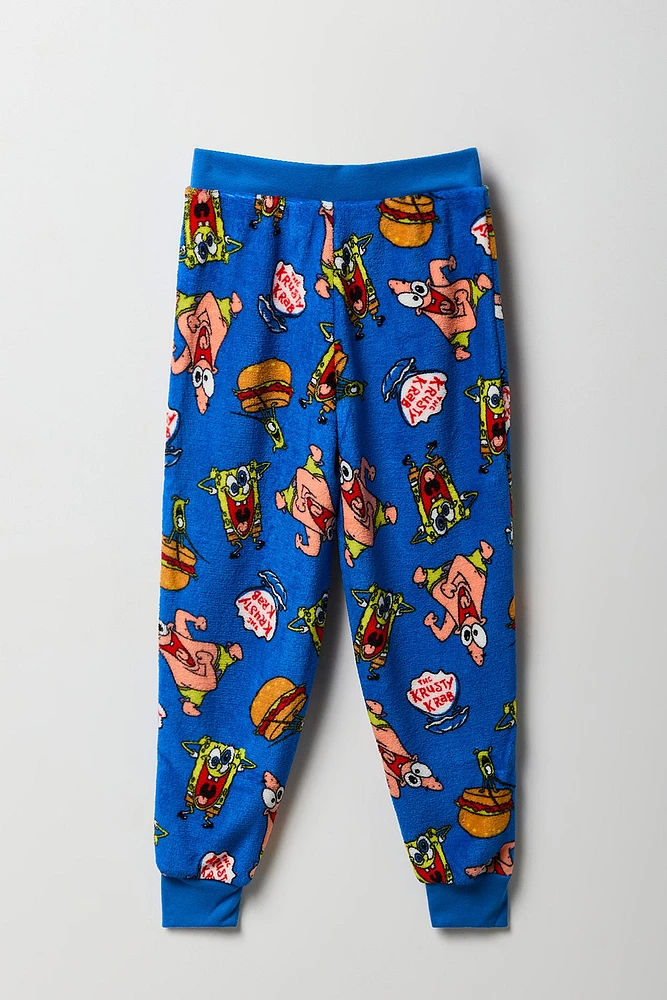 Pantalon de pyjama en peluche à imprimé Krusty Krab pour garçon