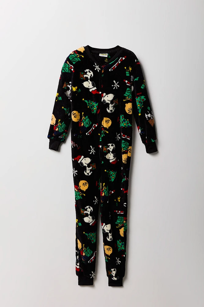 Boys Charlie Brown Christmas Plush Onesie