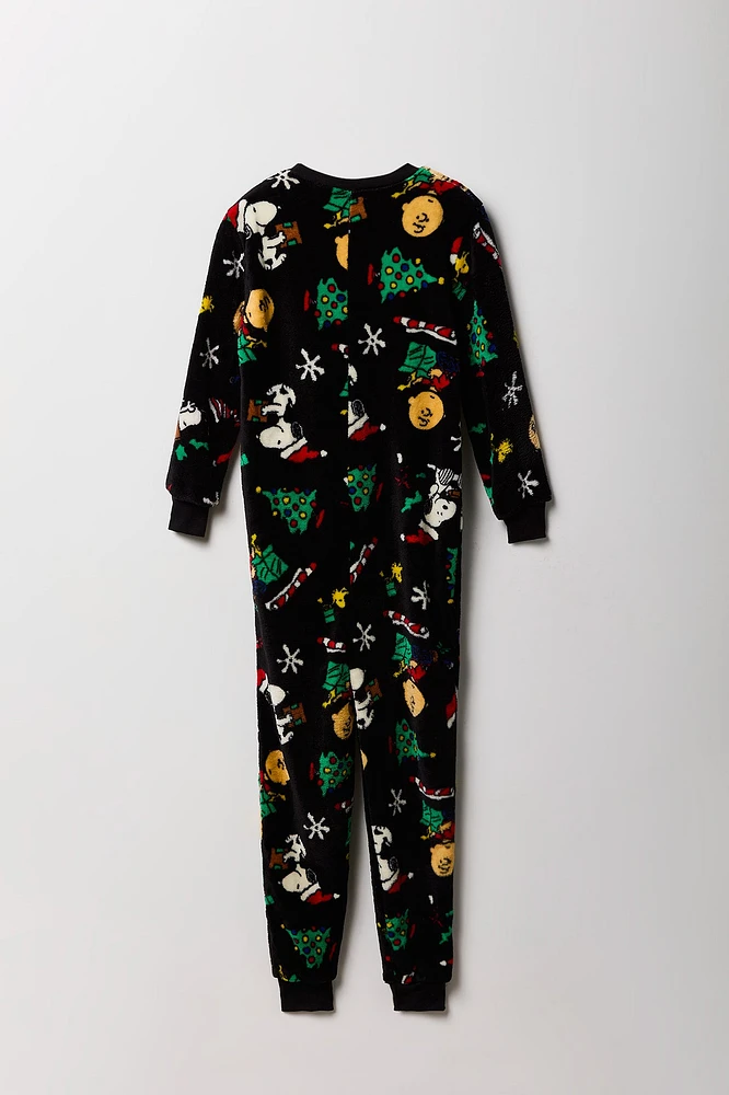 Boys Charlie Brown Christmas Plush Onesie