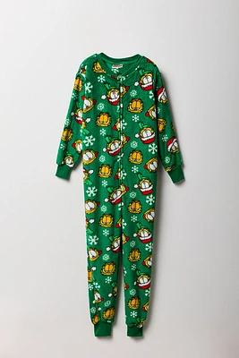 Boys Garfield Christmas Plush Onesie