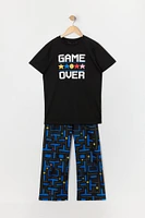 Ensemble pyjama à imprimé Game Over pour garçon