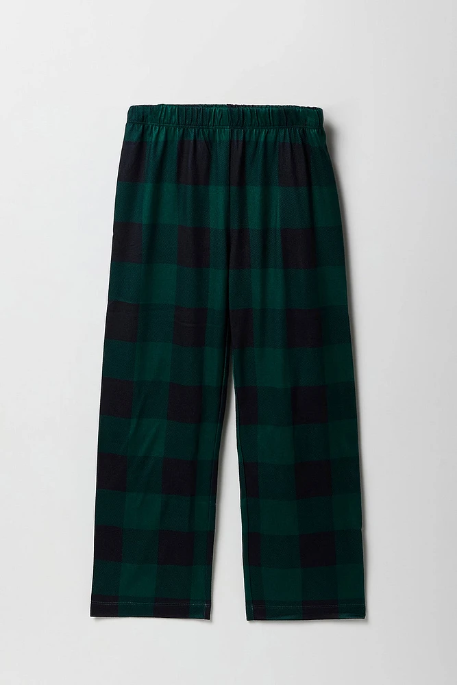 Boys Plaid Print Pajama Pant