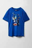 Ensemble-pyjama deux piÃ¨ces t-shirt Ã  imprimÃ© Sonic et pantalon pelucheux pour garÃ§ons