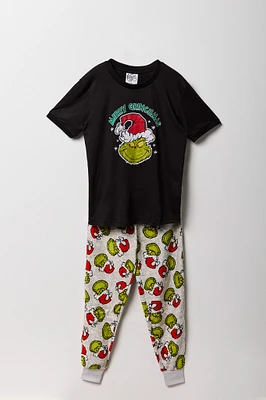 Ensemble pyjama avec t-shirt et jogger à imprimé The Grinch pour garçon