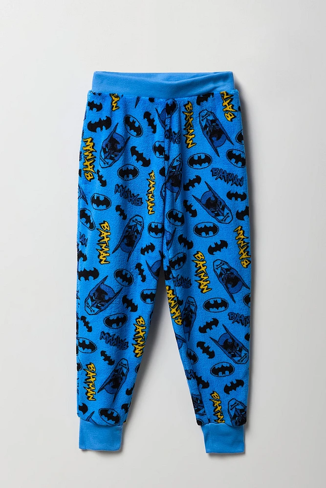 Pantalon de pyjama en peluche bleu Ã  imprimÃ© Batman pour garÃ§on