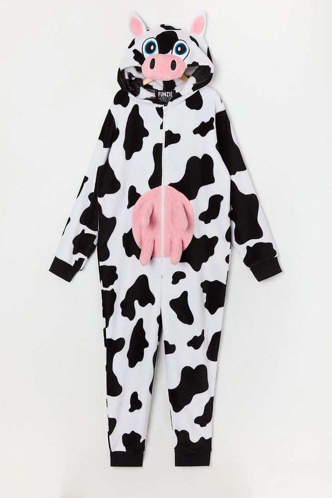 Youth 3D Cow Plush Onesie