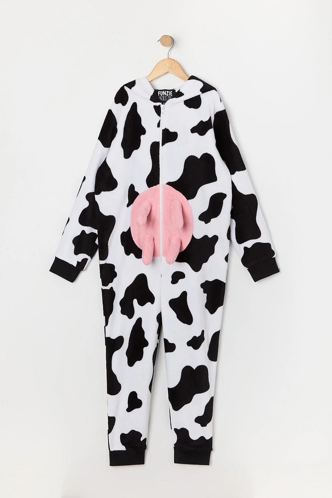 Youth 3D Cow Plush Onesie