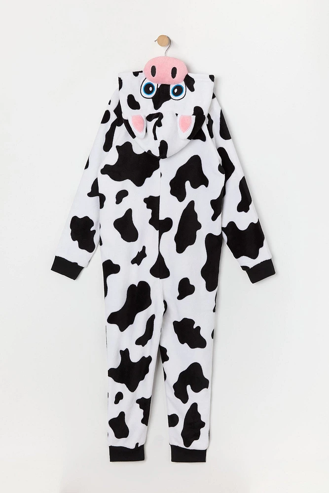 Combinaison en peluche Vache 3D pour jeune