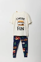 Ensemble pyjama Pyjamas de famille à imprimé S'mores pour jeune