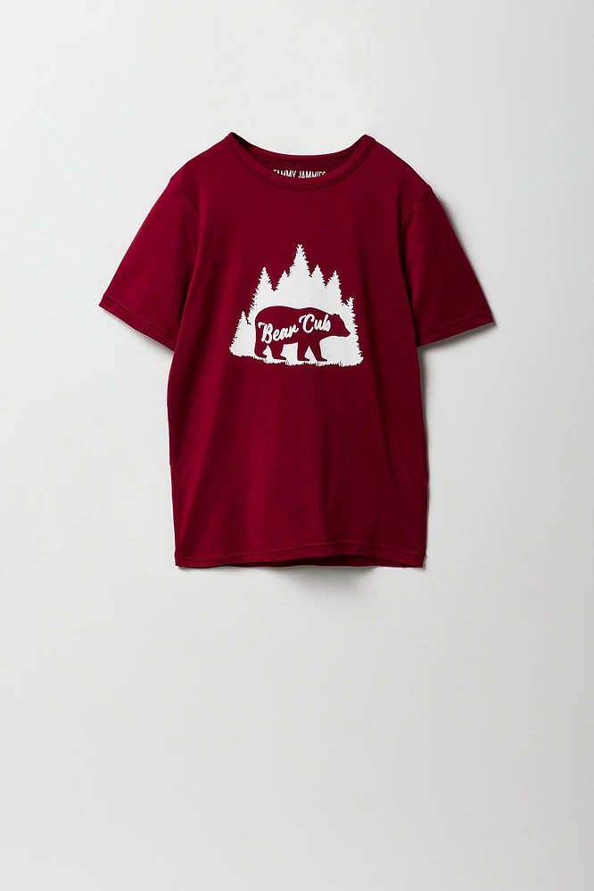 Ensemble pyjama Bear Cub Pyjamas de famille à imprimé pour jeune