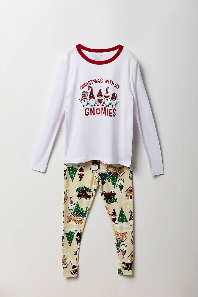 Ensemble pyjama Pyjamas de famille à imprimé Gnome For the Holidays pour jeune