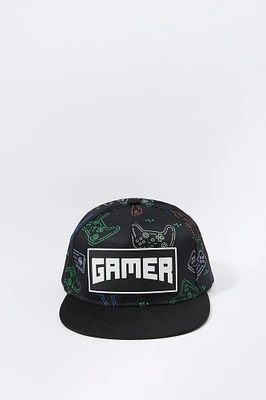 Casquette réglable avec empiècement Gamer et imprimé Controller pour garçon