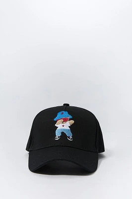 Casquette de baseball avec motif brodé Dabbing Bear pour garçon