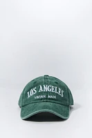 Casquette de baseball délavée avec motif brodé Los Angeles pour garçon