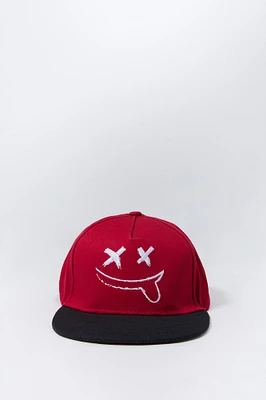 Casquette réglable avec motif brodé Smiley pour garçon