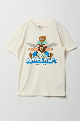T-shirt à imprimé Minecraft Movie pour enfants