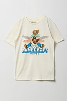 T-shirt à imprimé Minecraft Movie pour enfants