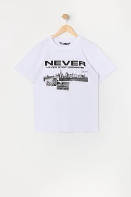 Boys Never Stop Dreaming Graphic T-Shirt