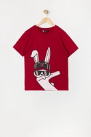 T-shirt à imprimé Cool Bunny pour garçon