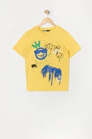 Boys Game on Graffiti Graphic T-Shirt