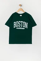 T-shirt à imprimé Boston pour fille