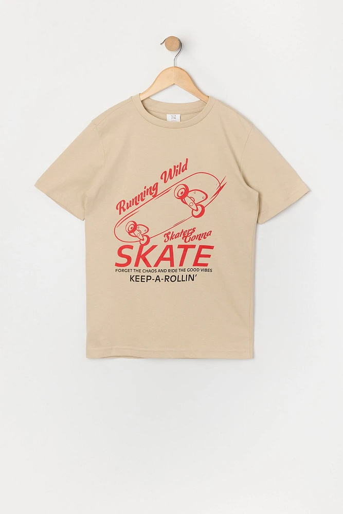 T-shirt à imprimé Skaters Gonna Skate pour garçon