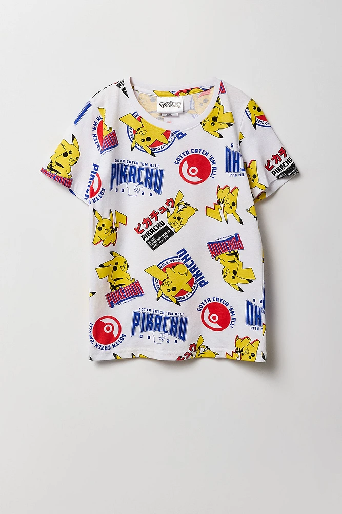 T-shirt à imprimé Pikachu pour enfants