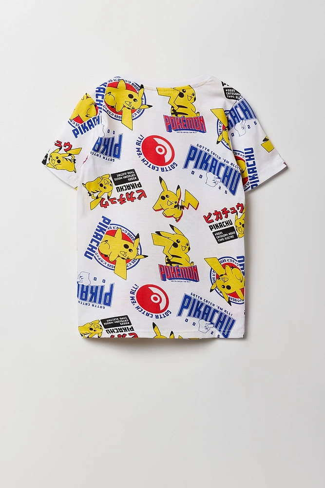 T-shirt à imprimé Pikachu pour enfants