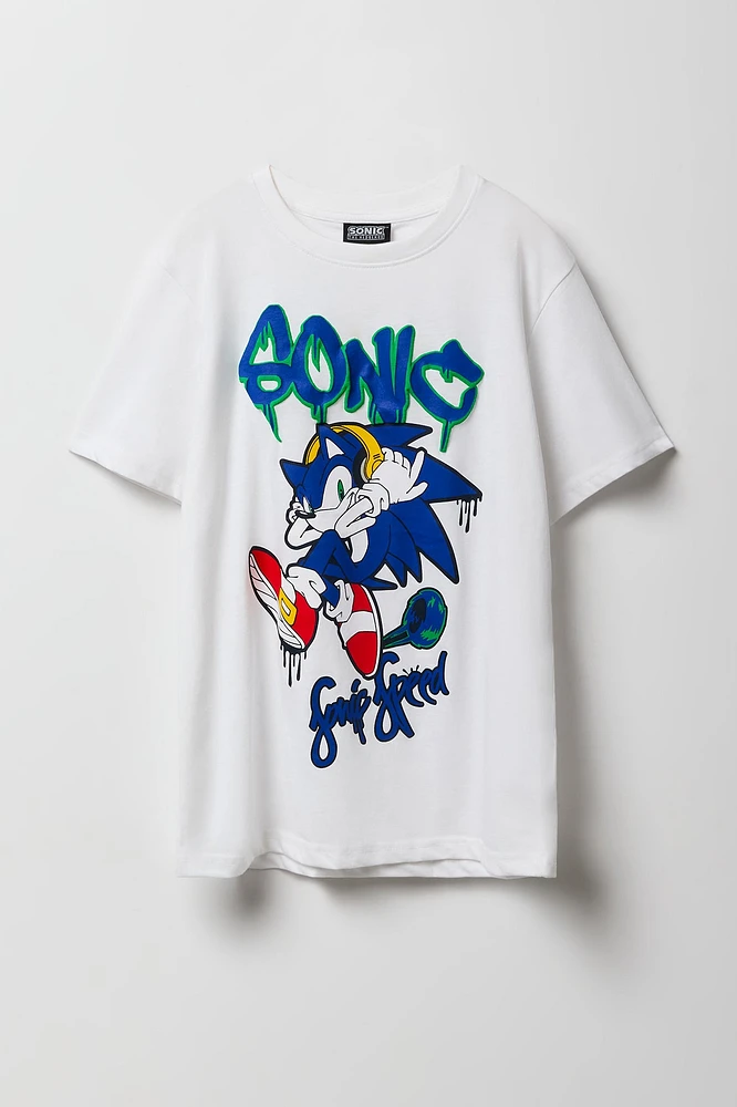 T-shirt à imprimé Sonic pour enfants