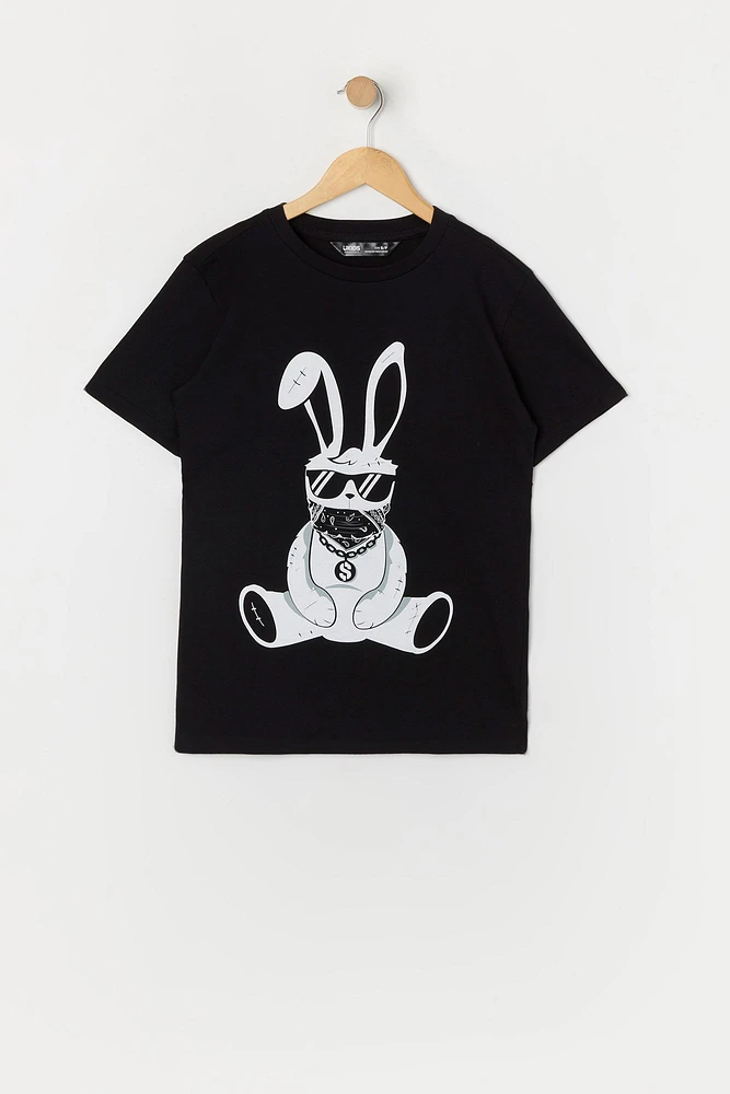 T-shirt à imprimé Cool Rabbit pour garçons