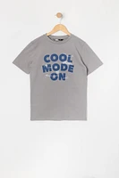 Boys Cool Mode On Graphic T-Shirt