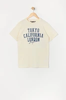 T-shirt à imprimé Tokyo California London pour garçon