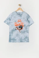 T-shirt noué-teint à imprimé Pro Gamer pour garçon