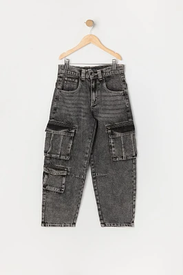 Boys Multi Pocket Straight Leg Cargo Jean